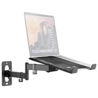 Nástenný držiak na notebook a tablet PUTORSEN pre 12-17" notebooky a 10-13" tablety, kovová základňa 300x250 mm, VESA 75/100 mm, nosnosť 5 kg, domáca kancelária 1