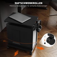 PUTORSEN Magasságállítható PC Torony Állvány 2 Szinttel, Görgős Számítógép Tartó 5