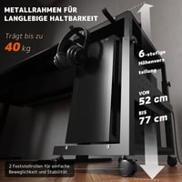 PUTORSEN Magasságállítható PC Torony Állvány 2 Szinttel, Görgős Számítógép Tartó 3