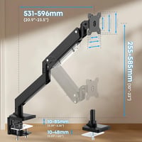 Putorsen Monitor Kar - Állítható Monitorállvány 5,68 kg Teherbírással, Ergonomikus Monitortartó Kar Asztali Rögzítéssel, 44 cm 9