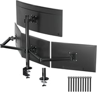 PUTORSEN Monitor Tartó 4 Monitorhoz 17-32 Hüvelyk - Asztali Monitor Kar LED LCD Képernyőkhöz, Magasság Állítható Egymás Feletti Elrendezés, 1