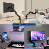 PUTORSEN Monitor Tartó Laptop Polccal 17-32 Colos Kijelzőhöz Állítható Konzol 7