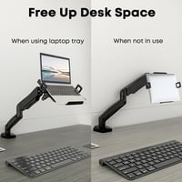 PUTORSEN Monitor Tartó Laptop Polccal 17-32 Colos Kijelzőhöz Állítható Konzol 6
