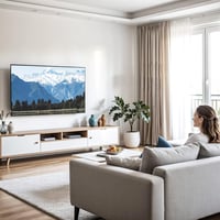 PUTORSEN Ultra Slim Fali TV Tartó Samsung 43-85" Tévéhez, Max 60kg, VESA 1700x800 9