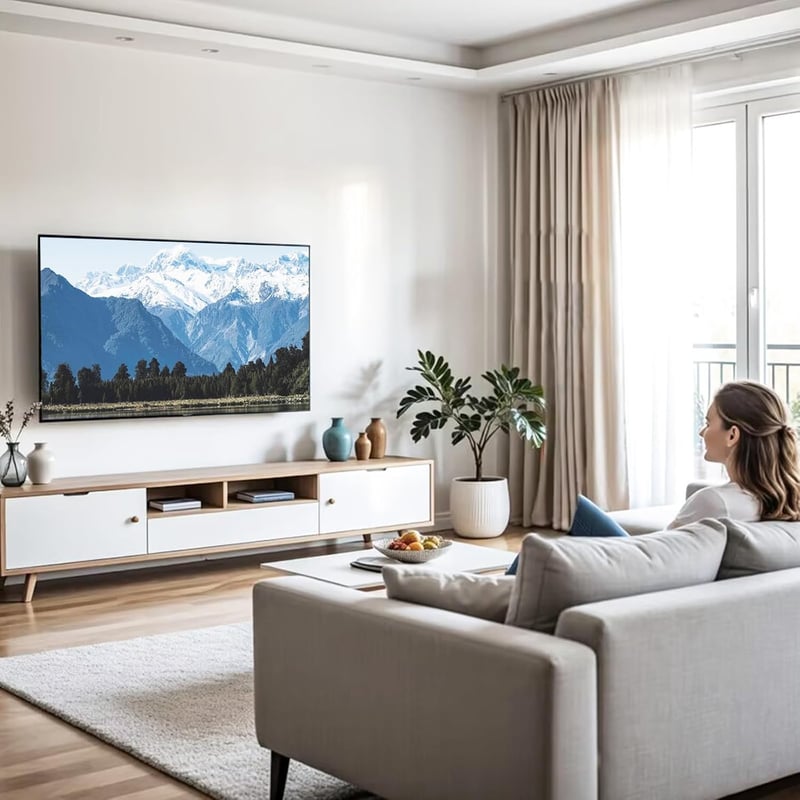 PUTORSEN Ultra Slim Fali TV Tartó Samsung 43-85" Tévéhez, Max 60kg, VESA 1700x800