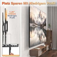 Suport TV de perete fix PUTORSEN pentru televizoare de 37-140 inchi, VESA max. 1200x800 mm - negru 4