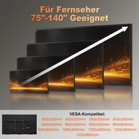 Suport TV de perete fix PUTORSEN pentru televizoare de 37-140 inchi, VESA max. 1200x800 mm - negru 3
