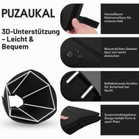 PUZAUKAL Mäkký pooperačný golier pre psov, nastaviteľný ochranný golier proti lízaniu, priedušný, pre veľké psy, čierny, veľkosť XL 2