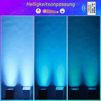 PUZILOZA 108W Akumulátorové LED Par svetlo RGBWA+UV biele, s diaľkovým ovládaním, ovládaním cez DMX a aplikáciu, osvetlenie na DJ párty, do baru, na svadbu, narodeniny a diskotéku 7