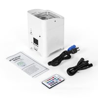 PUZILOZA 108W Akumulátorové LED Par svetlo RGBWA+UV biele, s diaľkovým ovládaním, ovládaním cez DMX a aplikáciu, osvetlenie na DJ párty, do baru, na svadbu, narodeniny a diskotéku 8
