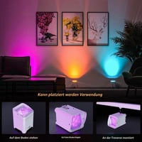 PUZILOZA 108W Akumulátorové LED Par svetlo RGBWA+UV biele, s diaľkovým ovládaním, ovládaním cez DMX a aplikáciu, osvetlenie na DJ párty, do baru, na svadbu, narodeniny a diskotéku 5