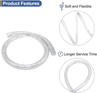 PVC Cső 32mm - Acélhuzallal Megerősített Vegyszerálló Flexibilis Vinil Cső Nagy Nyomású Átlátszó Szívócső 1,5m 4