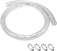 PVC Cső 32mm - Acélhuzallal Megerősített Vegyszerálló Flexibilis Vinil Cső Nagy Nyomású Átlátszó Szívócső 1,5m 1