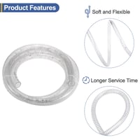 PVC sacia hadica – 32 mm priemer, oceľou vystužená, chemicky odolná flexibilná vinylová hadica, vysokotlaková, hrubostenná, priehľadná, 3 m 4