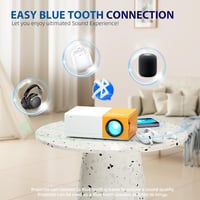PVO Mini Hordozható WiFi Projektor Okostelefon Tükrözéshez Vezeték Nélkül - Beamer YG300ProMax 4