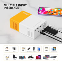 PVO Mini Hordozható WiFi Projektor Okostelefon Tükrözéshez Vezeték Nélkül - Beamer YG300ProMax 5
