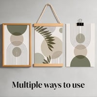 PWAAHDC set modernih postera za dnevni boravak 50x70 cm okomiti format - Boho apstraktne zelene biljke slike na platnu 3 kom - Zidna dekoracija za spavaću sobu bez okvira 5