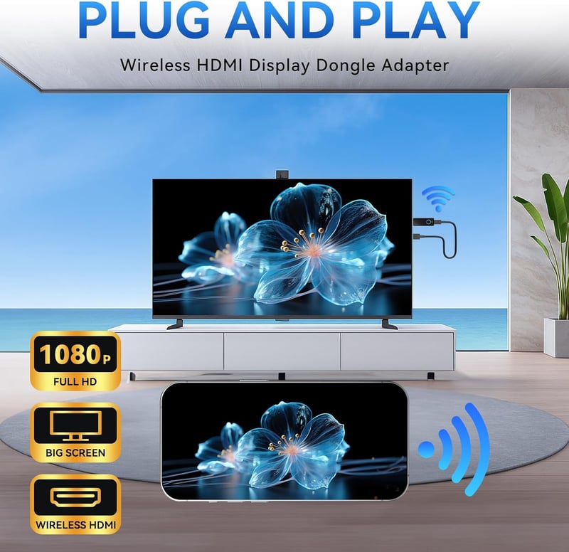 PWAY Wireless HDMI Adapter Miracast Dongle Laptop PC Smartphone TV Projektorhoz