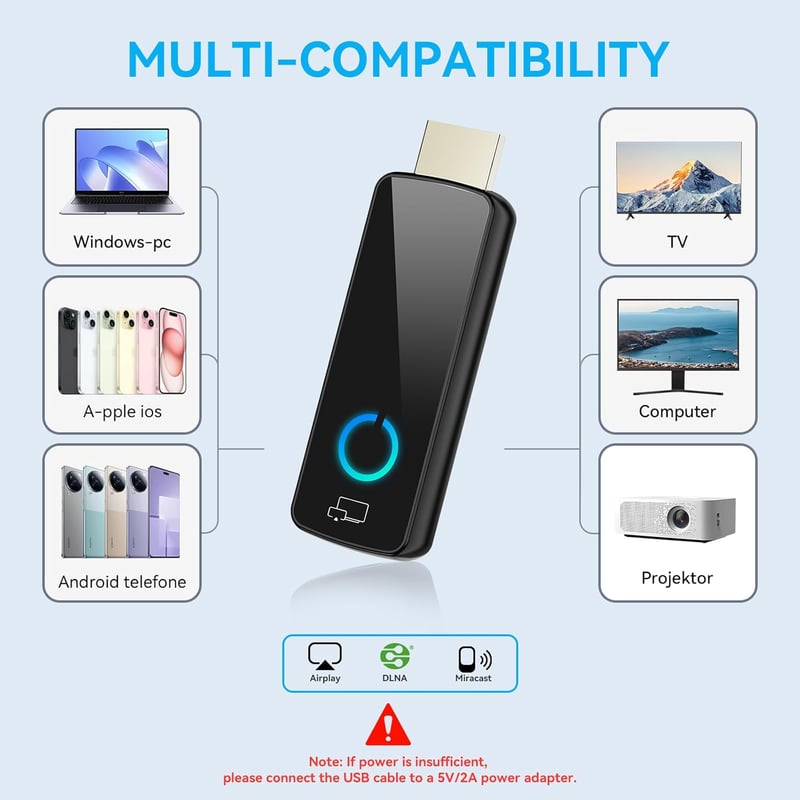 PWAY Wireless HDMI Adapter Miracast Dongle Laptop PC Smartphone TV Projektorhoz