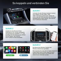 Bezdrôtový adaptér PWAYTEK 2 v 1 pre CarPlay, prevodný dongle na káblové CarPlay, 5GHz WiFi, Bluetooth, kompatibilný s iOS 10+ a Android 11+, Plug and Play 4