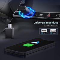 Bezdrôtový adaptér PWAYTEK 2 v 1 pre CarPlay, prevodný dongle na káblové CarPlay, 5GHz WiFi, Bluetooth, kompatibilný s iOS 10+ a Android 11+, Plug and Play 2
