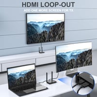 PWAYTEK bezdrôtový HDMI vysielač a prijímač 4K, dosah 500 m/1640 ft, 2,4/5 GHz, 1TX-8RX, streamovanie 1080p z notebooku, PC a smartfónu do TV a projektora 3