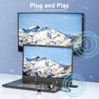 Bezdrôtový HDMI vysielač a prijímač PWAYTEK so 4K dekódovaním, výstupom 1080P, dosahom 30 metrov, dvojpásmovou frekvenciou 2,4G/5G, kompatibilný s PC/notebookom/TV/projektorom, Plug & Play 6
