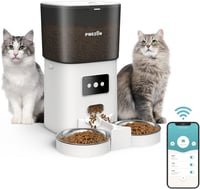 PWEZON Intelligens WiFi Dupla Macskaeledel Adagoló 2 Tálcával, 6L Automata Etető App Vezérléssel 1
