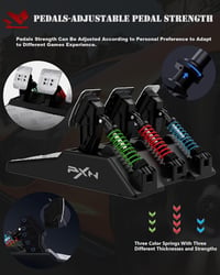 PXN V10 Versenykerék Pedálokkal és Váltókarral - 270/900° Forgatás, Force Feedback 4