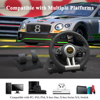 PXN V3 PRO Gaming Kormány Pedálokkal, 180° Vibráció, PC/PS3/PS4/Xbox/Switch 2