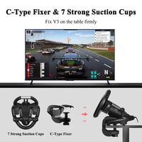 PXN V3 PRO Gaming Kormány Pedálokkal, 180° Vibráció, PC/PS3/PS4/Xbox/Switch 4