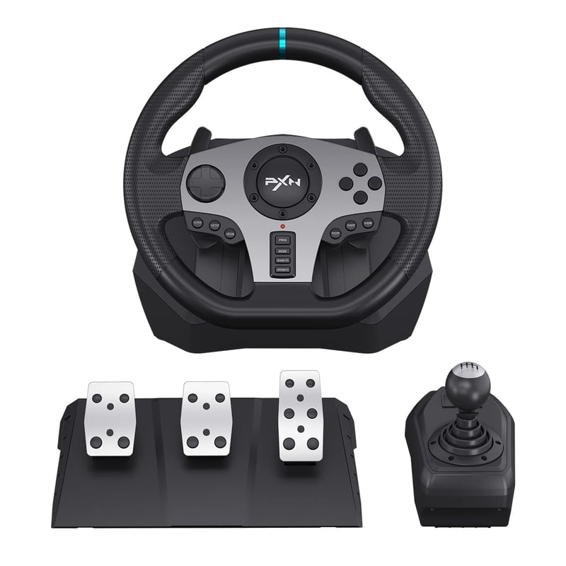 PXN V9 Gaming Lenkrad 270/900° Pedálokkal PS4 Xbox PC Switch