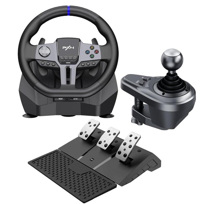 PXN V9 Gen2 Versenykerék Pedálokkal és Váltóval PC PS4 Xbox 270/900°