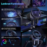 PXN V900 Gen2 Gaming Lenkrad PC 270°/900° vibráció Xbox PS4 Switch 2