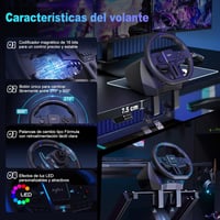 PXN V900 Gen2 Versenykerék pedálokkal, 270°/900° forgás, Hall-effekt, vibráció 4