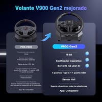 PXN V900 Gen2 Versenykerék pedálokkal, 270°/900° forgás, Hall-effekt, vibráció 2