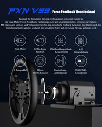 PXN V99 Versenyautó Szimulátor Kormány Pedálokkal és Váltókarral PC Xbox PS4 3