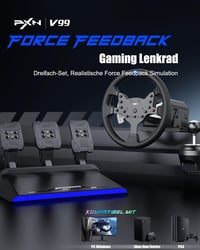 PXN V99 Versenyautó Szimulátor Kormány Pedálokkal és Váltókarral PC Xbox PS4 2