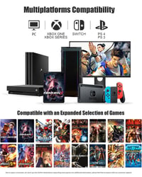 PXN X8 Arcade Fight Stick - Billentyűzet-szerű irányítógombokkal, kék mechanikus kapcsolókkal, turbó funkcióval - PC, PS3, PS4, Xbox és Swit 7
