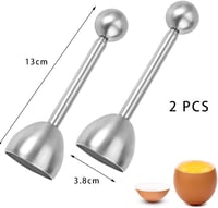 PXRLMYF Tojásfejező Gömbbel, Rozsdamentes Acél, 38 mm, 2 db 7