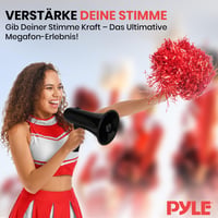 Pyle 20-wattový prenosný megafón so sirénou a mikrofónom, nastaviteľná hlasitosť, nahrávanie a AUX pripojenie, pre deti aj dospelých 7