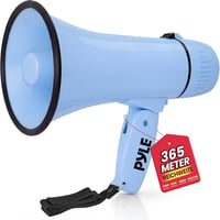 Pyle 20W Megafon Sziréna Mikrofonnal, Felvételi Funkcióval és Aux Csatlakozóval - blue 1