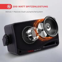 Boxe de exterior Pyle de 3,5" cu Bluetooth, 200W - Sistem stereo cu 3 căi, montabil pe perete, rezistent la apă, pentru terasă, garaj, piscină, interior și exterior 2