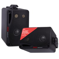 Boxe de exterior Pyle de 3,5" cu Bluetooth, 200W - Sistem stereo cu 3 căi, montabil pe perete, rezistent la apă, pentru terasă, garaj, piscină, interior și exterior 1