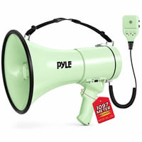 Prenosný megafón Pyle 50 W so sirénou, mikrofónom, AUX vstupom a prehrávaním MP3, ergonomický vonkajší reproduktor 1