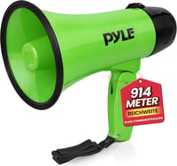Pyle PMP22GR hordozható megafon szirénával - 20 W - zöld 1