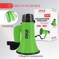Pyle PMP22GR hordozható megafon szirénával - 20 W - zöld 6