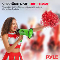 Pyle PMP22GR hordozható megafon szirénával - 20 W - zöld 7