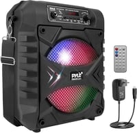 Pyle Party Box Bluetooth Hangszóró - 300W Hordozható PA Rendszer, 8" Mélynyomó, Karaoke Funkció, Parti Fényekkel, MP3/USB, FM Rádió, Újratöl 1
