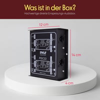 Pyle pasívny DI box, impedančný transformátor pre gitaru a basgitaru s odstraňovačom brumu a stlmením vstupu, čierny, 14x12 cm 2